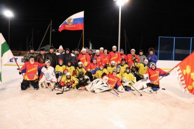 8 декабря в селе Песчано-Коледино состоялось торжественное открытие нового хоккейного корта